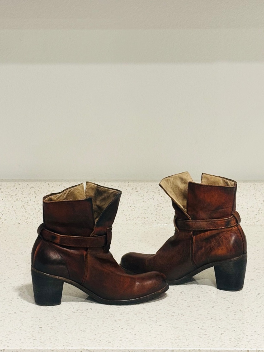 Free People Leather Ankle Boots SZ 39